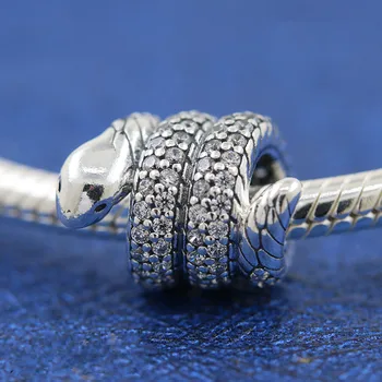 925Silver 2020 Nové Jeseň Šumivé Zabalené Had Charms Korálky Fit Náramok Originál DIY Jemné Šperky Pre Ženy