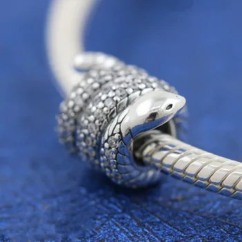 925Silver 2020 Nové Jeseň Šumivé Zabalené Had Charms Korálky Fit Náramok Originál DIY Jemné Šperky Pre Ženy