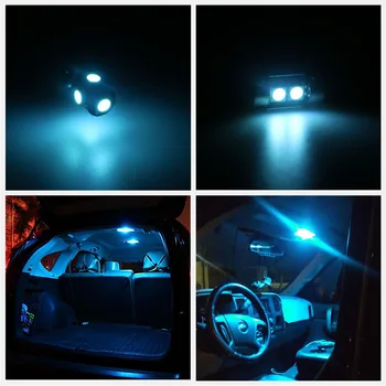 9pcs Canbus bez Chýb Biele Auto LED Žiarovky osvetlenie Interiéru Balík Kit Pre 2002-2005 Mini Cooper Mapu Dome špz Lampa