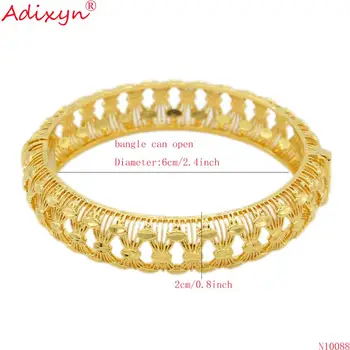 Adixyn 2ks/veľa Dubaj 24k Zlata Farba Prívesky Pre Ženy/Mužov Náramok&Náramok Arabskej Afriky, Indie Svadobné Svadobné šperky Darček N10088