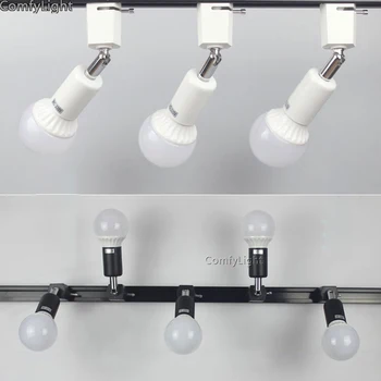 AdjustableTrack Svetla LED žiarovky E27 Železničnej Bodové Svietidlo Led Sledovacie Zariadenie, Bodové Svetlá Žiarovka handričkou obchod Obchod Mall Výstava