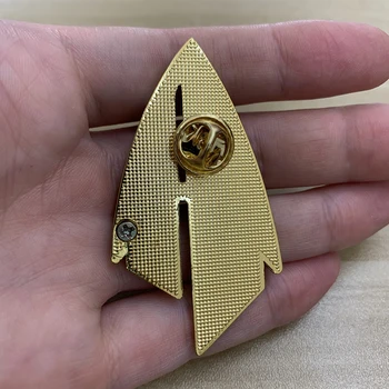 Admirál JL Picard Pin Ďalšej Generácie Communicator Zlata Pin Brošne Odznak Star Príslušenstvo Trek Odznak Kovov