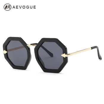 AEVOGUE slnečné Okuliare Ženy Značky Dizajnér Kovové Chrámu Octagon Rámom Slnečné Okuliare Retro Vintage UV400 AE0402