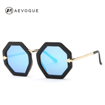 AEVOGUE slnečné Okuliare Ženy Značky Dizajnér Kovové Chrámu Octagon Rámom Slnečné Okuliare Retro Vintage UV400 AE0402