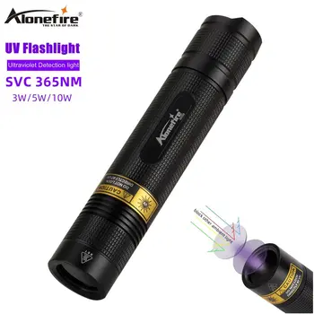 Alonefire SV006 UV Baterka SVC LED 365nm scorpion Ultra Violet Neviditeľné Ultrafialové Pochodeň pre domáce Zvieratá Škvrna Lov Značku