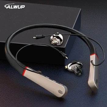 ALWUP G03 HIFI Bluetooth Slúchadlá Bezdrôtové Slúchadlá 5.0 Dual Dynamic Ovládače Headset pre Beh Športom, pre Telefón 28H Čas na hru