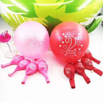 Amawill 10pcs 2. Narodeniny Balóny Happy Birthday Číslo 2 Latexové Balóny Pre 2 Rokov Narodeniny Dieťa Sprcha Dekorácie