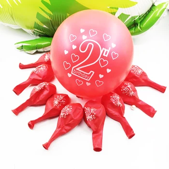 Amawill 10pcs 2. Narodeniny Balóny Happy Birthday Číslo 2 Latexové Balóny Pre 2 Rokov Narodeniny Dieťa Sprcha Dekorácie