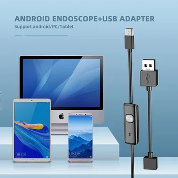 AN97 Endoskopu Fotoaparát 7MM/5,5 MM Objektív USB Android Endoskopu Vodotesný IP67 konektor Micro USB Inšpekcie Borescope pre Android Telefóny, PC