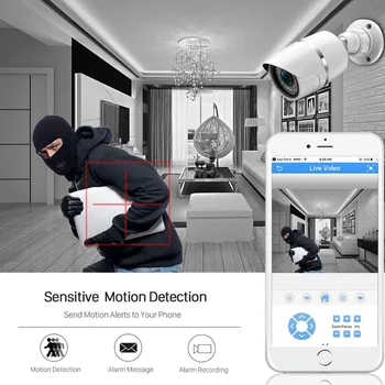 ANBIUX H. 265 POE IP Bezpečnostné Kamery Vonkajšie Nepremokavé Video Surveillance Camera Pohybu Dectection Onvif FTP Fotoaparát 5MP 3MP 2MP