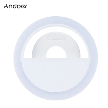 Andoer Prenosné Clip-on Selfie Krúžok Svetlo Mini 36 LED Lampa Vyplniť Telefón Svetlo Selfie Svetlo pre iPhone Smartphone Samsung PC