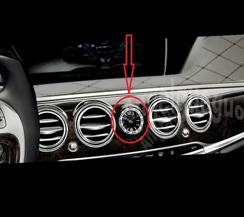 Angelguoguo Auto Konzoly hodiny hodinky čas dekorácie krúžok kryt nálepky Na Mercedes Benz 2016 E-class W213