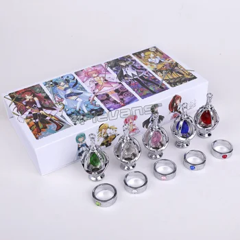 Anime Cosplay Šperky Set Puella Magi Madoka Magica Akemi Homura Soul Gem Prívesok Náhrdelník Kovové Zberateľskú Model Boxoval