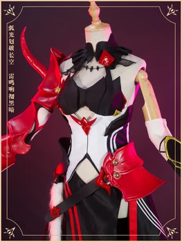 Anime Honkai Vplyvu 3 Raiden Mei Batlle Jednotné Cool Oblečenie+Prilba&Zbroji Cosplay Kostým Ženy Halloween Doprava Zadarmo Nového Roku 2020