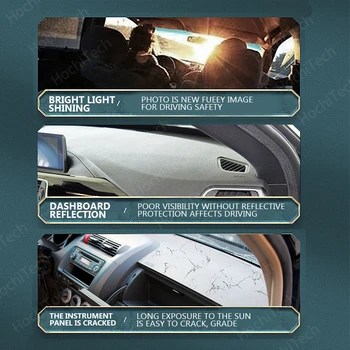 Anti-Slip Anti-UV Mat Panel Kryt Pad Dashmat Chrániť Koberec pre Mercedes Benz, C-Trieda W205 C-Klasse C180 C200 Príslušenstvo