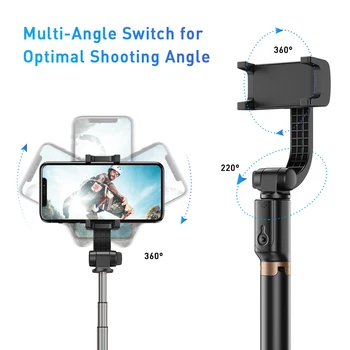 APEXEL 4 v 1 selfie stick kamerou smartphone stabilizátor Live podpora Otáčanie 360 Live vlog ručné vrecko Na Telefón DSLR Gopro