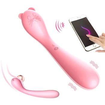 APLIKÁCIU Bluetooth 8 Frekvencia Silikónové Žena Masturbator G-spot Masáž Bezdrôtové Diaľkové ovládanie Myšou Vibrátor Sexuálne Hračky pre Ženy