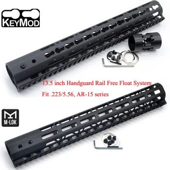 Aplus 13.5 palcový Handguard Picatinny Rail Free Float Mount System Ultralight Keymod/M-lok Štýle Black Fit .223/5.56 M4/M16/AR-15