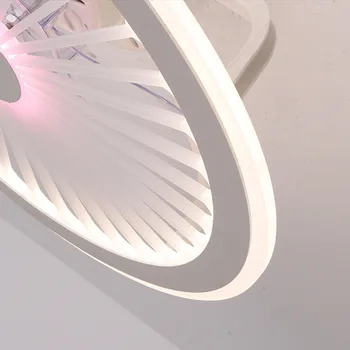 App stropný ventilátor lampa so svetlami, spálňa decor smart ventilator lampa diaľkové ovládanie, osvetlenie stropu 50 cm s ovládaním Ultra tenké