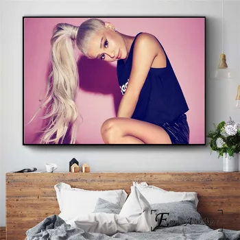 Ariana Grande 2018 Sexi Speváčka Plátno, Vytlačí Moderného Maliarstva Plagáty Na Stenu Umenie Fotografie Pre Obývacia Izba Dekorácie Č Rám
