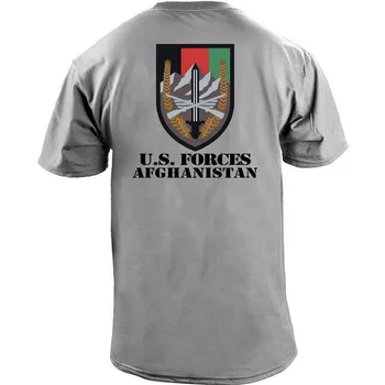 Armáda AMERICKÝCH Síl v Afganistane Plné Farby Veterán Topy Tee Tričko Telocvične Spôsobilosť Topy T-Shirt