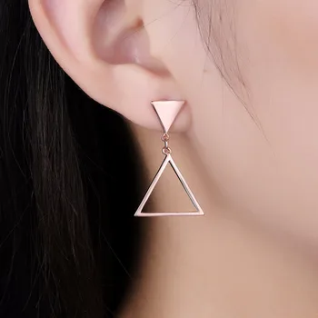 August hot new style šperky, módne moderný geometrický trojuholník náušnice ženy 's troch - dimenzionální tvorivé šperky
