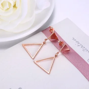 August hot new style šperky, módne moderný geometrický trojuholník náušnice ženy 's troch - dimenzionální tvorivé šperky