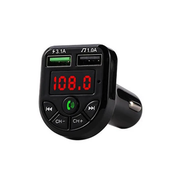Auto Bluetooth 5.0 FM Vysielač do Auta MP3 Modulátor Prehrávač, Bezdrôtové Handsfree, Audio Prijímač, Duálny USB Rýchlo Nabíjačka 3.1