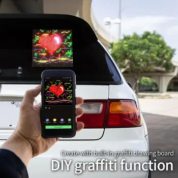 Auto LED Displej Prihlásiť Programovateľné Obrázky LED Obrazovka APLIKÁCIE, WIFI Ovládanie, Vhodné Pre Systémy IOS A Android