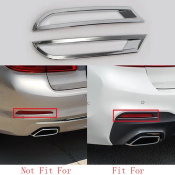 Auto príslušenstvo 2x Chrome ABS Zadné Hmlové Svetlo na Čítanie Rám, Kryt Výbava Pre BMW 5 Series G31 2017-2018