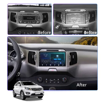 Auto Rádia pre Kia 8 Jadro 4G 64 G Multimediálne Video, DVD Prehrávač 2 DIN Android 9.0 Autoradio Carplay DSP pre Kia Sportage R 2011-2017