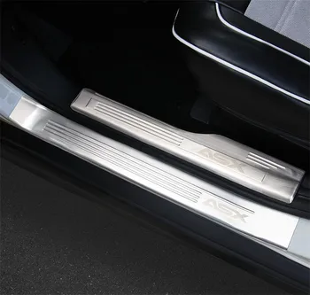 Auto styling nehrdzavejúcej ocele šúchať platňa dverí, parapet Rozšírené vitajte pedál pre Mitsubishi ASX 2013 2016 2017 2018