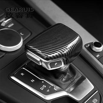 Auto Styling Uhlíkových vlákien pre Audi A4 B9 A5 Interiérové Dvere, Okno, Sklo Prepnúť Tlačidlo Opierkou panel Kryt Nálepky Výbava Príslušenstvo