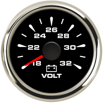 Auto Voltmeter Morských Lodí Volt Rozchod Meter 18-32V signál Pre Auto Truck Motocykel ATV 9-32V Multi-farebné podsvietenie