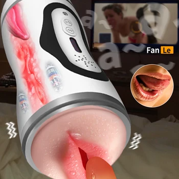 Automatické Muž Masturbator Dvojitý Kanál Orálny Sex Pošvy Skutočná Mačička 12 Vibračné Frekvencie Penis Enhancer, Sexuálne Hračky pre Mužov
