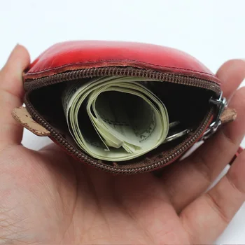 Autor ručné mince kabelku vysoko kvalitnej pravej kože taška wristlet mince tašky mini roztomilý náprsné tašky s popruhom portemonnee