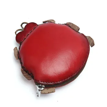 Autor ručné mince kabelku vysoko kvalitnej pravej kože taška wristlet mince tašky mini roztomilý náprsné tašky s popruhom portemonnee