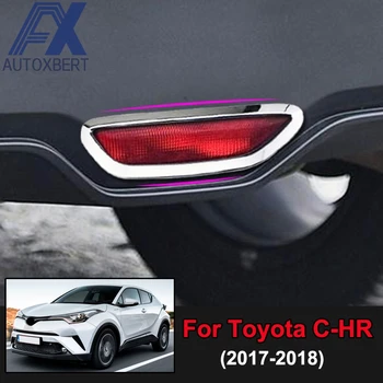 AX Auto Styling Chrome Zadný Kufor Nárazníka Stop Brzdové Svetlo Lampy Kryt Výbava Rám Dekorácie-Nálepky Na Toyota C-H CHR 2017-2019