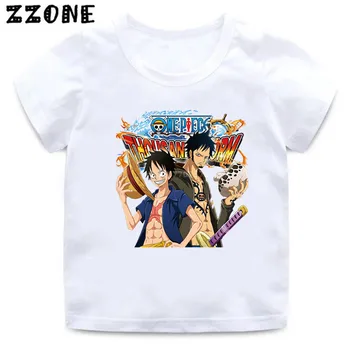Baby Chlapci tričko Jeden Kus Luff Ace Sabo Práva Zoro & Nami Tlač Deti T-Shirts Zábavné Dievčatá Topy Oblečenie Pre Deti