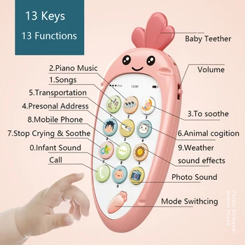 Baby Telefón Multi-function Simulácia Hračky pre Novorodencov 0-12 mesiacov Hračka pre Dieťa Hudbu Skoro Vzdelávacie Diaľkové Ovládanie