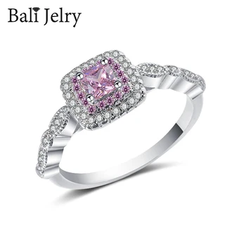 Bali Jelry Luxus, Šarm Ženy Krúžky 925 Silver Šperky Geometrické Zirkón Drahokamy Krúžok Príslušenstvo pre Svadobné Zapojenie Strany
