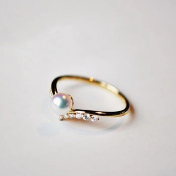 Bali Jelry Módne 925 Strieborný Prsteň Pearl Zirkón Kamene, Šperky, Doplnky, Prstene pre Ženy, Svadobné Zásnubné Dary Veľkoobchod