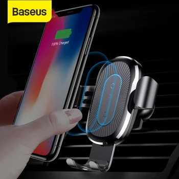 Baseus Qi Auto Bezdrôtová Nabíjačka pre iPhone X Xs XR 8 7 10W Rýchlo Nabíjačka, držiak do Auta Držiak pre Samsung S9 S8 Auto Nabíjačka Telefónu