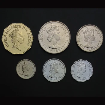 Belize 6 Ks 1 Sada Vydávajúcich Mince Pôvodná Minca Reálne Unc