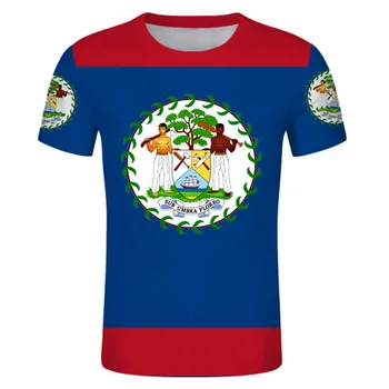 Belize DIY Zadarmo Vlastné mužské tričko štít BZ kraj spoločnosť tím tričko black mladých Mužov šport bežné rýchle sušenie t shirt top
