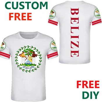 Belize DIY Zadarmo Vlastné mužské tričko štít BZ kraj spoločnosť tím tričko black mladých Mužov šport bežné rýchle sušenie t shirt top