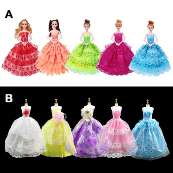 Besegad 5 ks Doll Oblečenie, Módne, Elegantné Svadobné Party Šaty Šaty Vybavy Kostým, Doplnky pre Barbie 11.5 palcový Dievča Bábiku