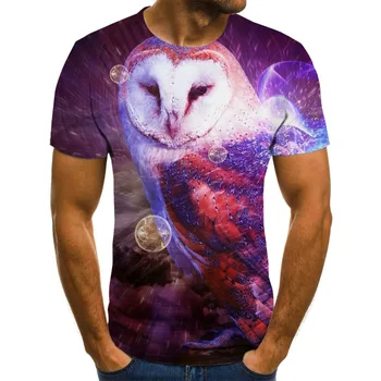 Bežné 3D tlač-krátke rukávy T-shirt top príležitostné O-krku eagle pánske T-shirt živočíšneho sveta letné T-shirt top plus veľkosť