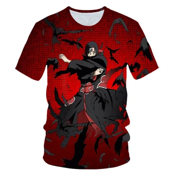 Bežné Hip Hop Dámske/Pánske tričko Anime Naruto Akatsuki Krátky Rukáv Zábavnej 3D Tlač T-Shirt Letné Topy Tees XS-7XL