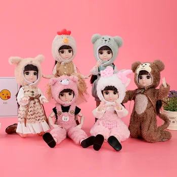 BJD Bábika 36 cm roztomilý Zvierat série bábik králik myš, pes, prasa opice dom roztomilý DIY cosplay bábiky módne bábiky oblečenie Dievčatá dary